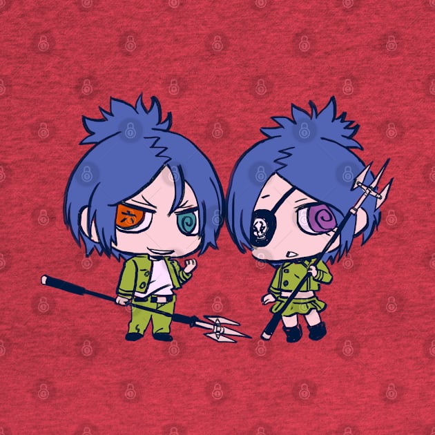 I draw chibi mukuro and chrome / Katekyo Hitman REBORN by mudwizard